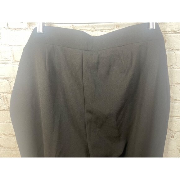 NYCC Womens Black Dress Pants Plus Sz 22W Pull On Elastic Waist Tie Belt Career - Picture 4 of 7